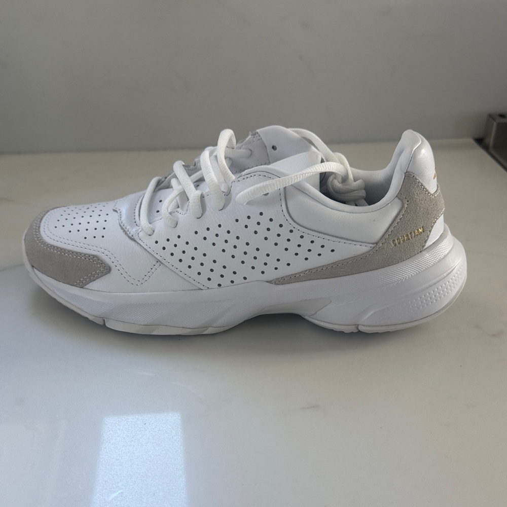 adidas White and Gray Tennis/Athletic Shoes